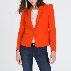 Zara Red Tailored Blazer Professional Fit